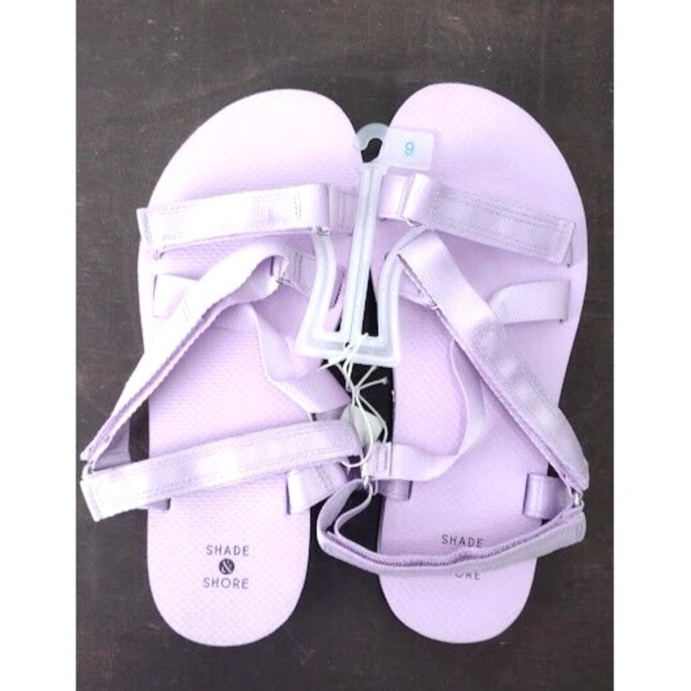 Shade Shore Kids Lavender Sport Sandals Size 9 Adjustable Straps